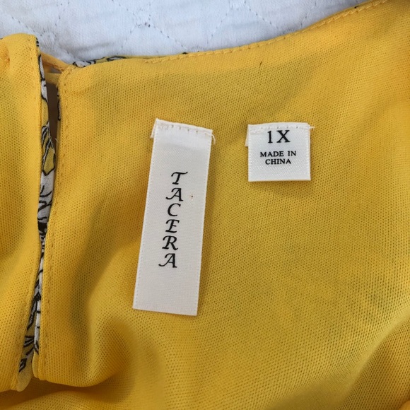 Tacera Yellow Floral Maxi Dress size 1X - Picture 15 of 15